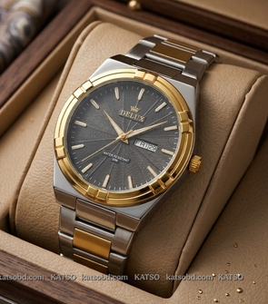 DELUX 9218 silver gold black