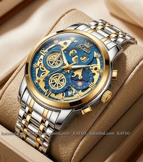 OLEVS 9947 Silver Gold Blue